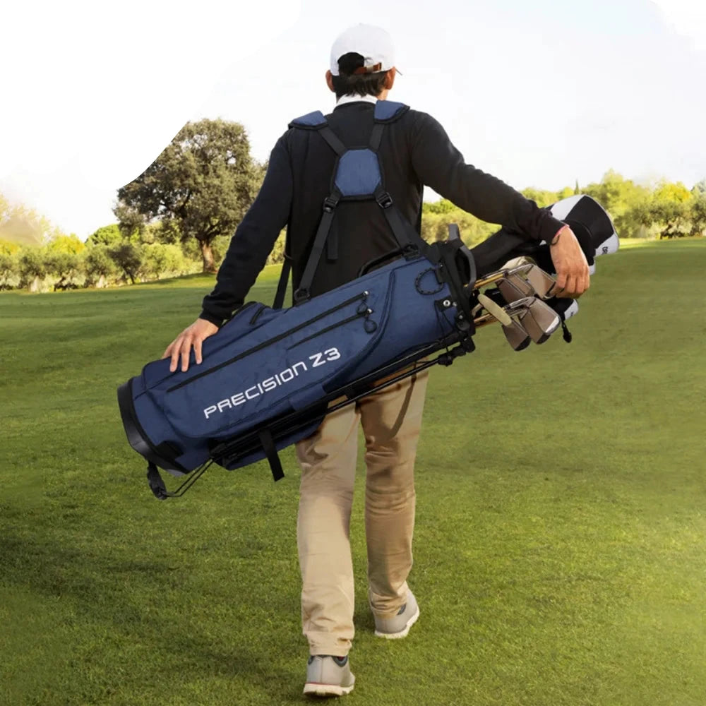 Durable Nylon Golf Bag with Convenient Club Stand