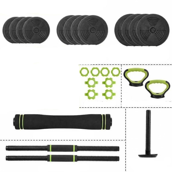 Adjustable 4-in-1 Weight Set: Dumbbell, Barbell & Kettlebell