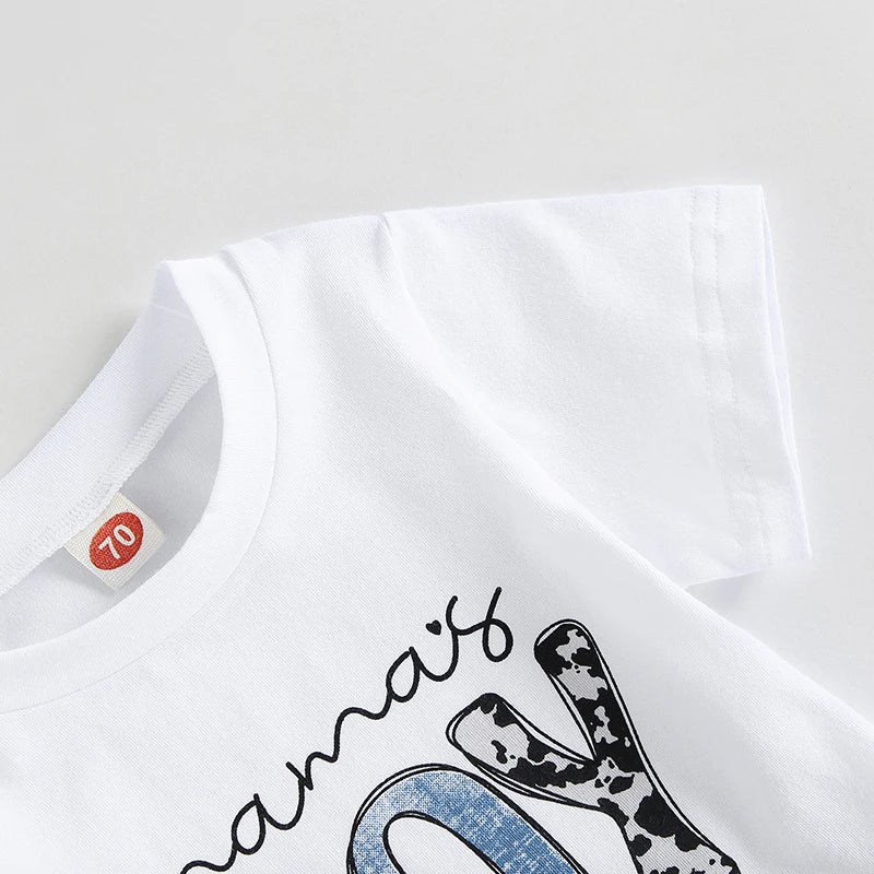 Toddler Boys Summer Outfit Set: Short Sleeve Tee & Shorts