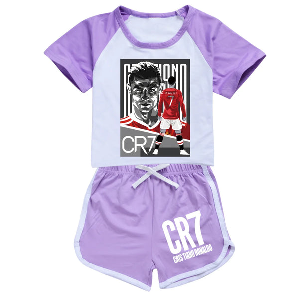 Kids CR7 Sports Suit Boys & Girls Boutique Summer Set