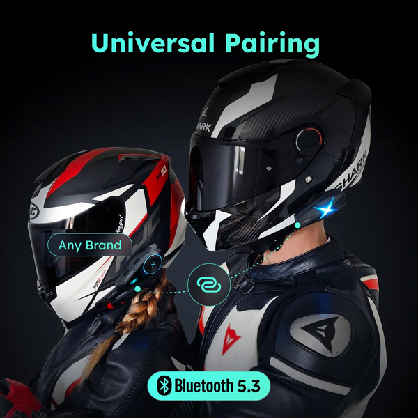 ASMAX F1 Mesh Motorcycle Intercom AI Voice HD 40mm Speakers 1250mAh Battery Pro-Level Helmet Communication System Global version 24 Hour Sport