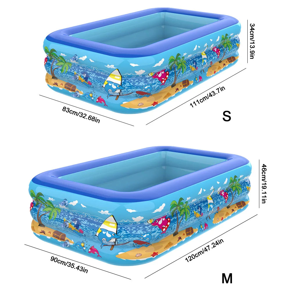 Thickened Inflatable Pool with Cartoon Design