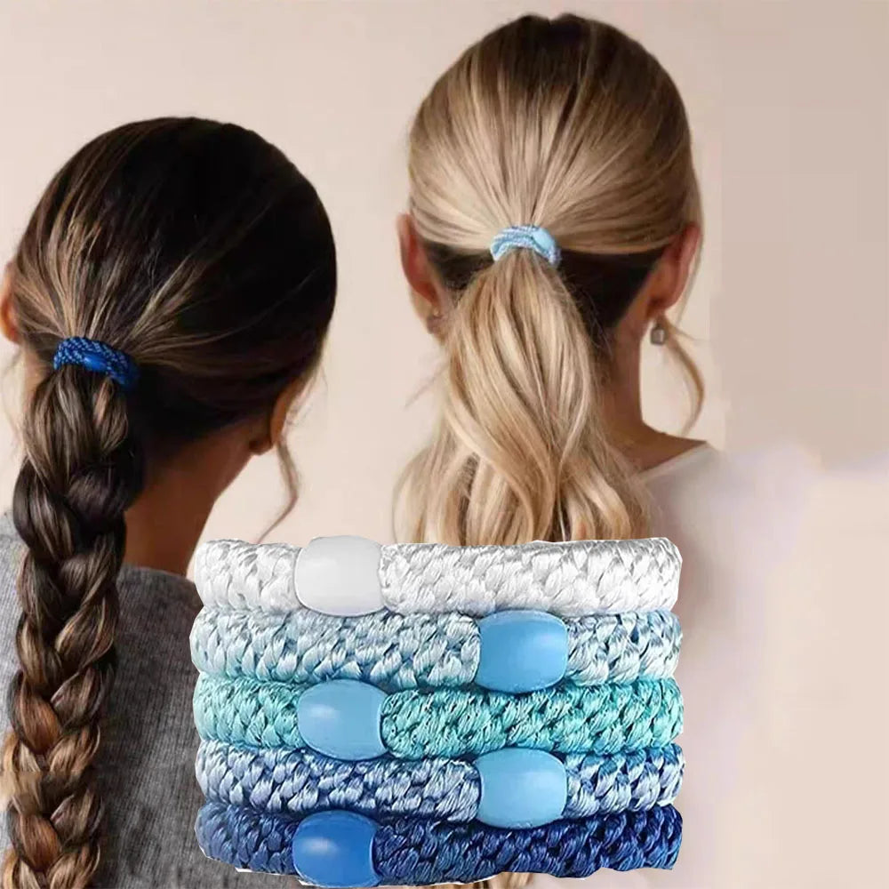 Braided Elastic Hair Ties – 5-Piece Set
