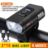 BK02 Bike Light USB Rechargeable T6 LED