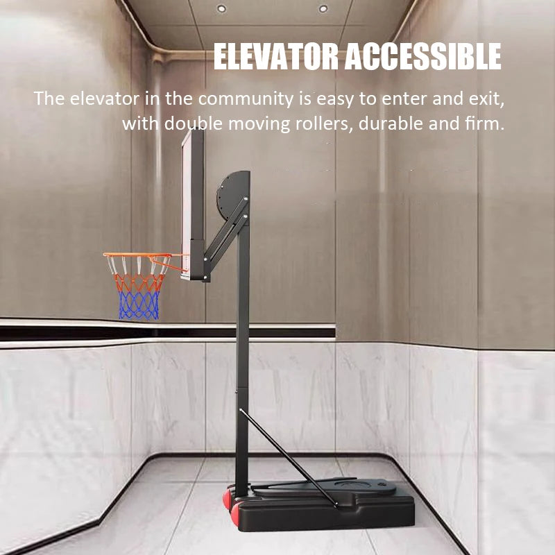 Adults Mobile Basketball Stand Kids Adjustable Basketball Hoop Indoor Outdoor Shooting Practice Basketballs Training Equipment24 Hour Sport