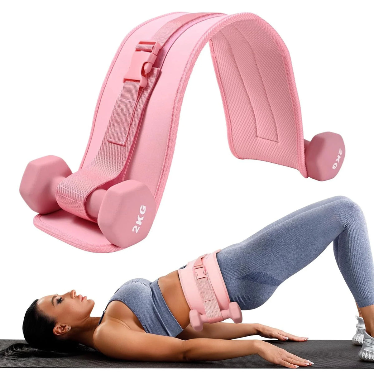 Widen & Thickened Hip Thrust Belt for Dumbbells & Plates