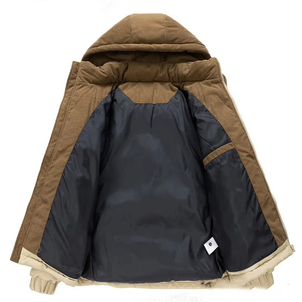 Men's Fleece-Lined Winter Parka Warm Heavyweight Jacket