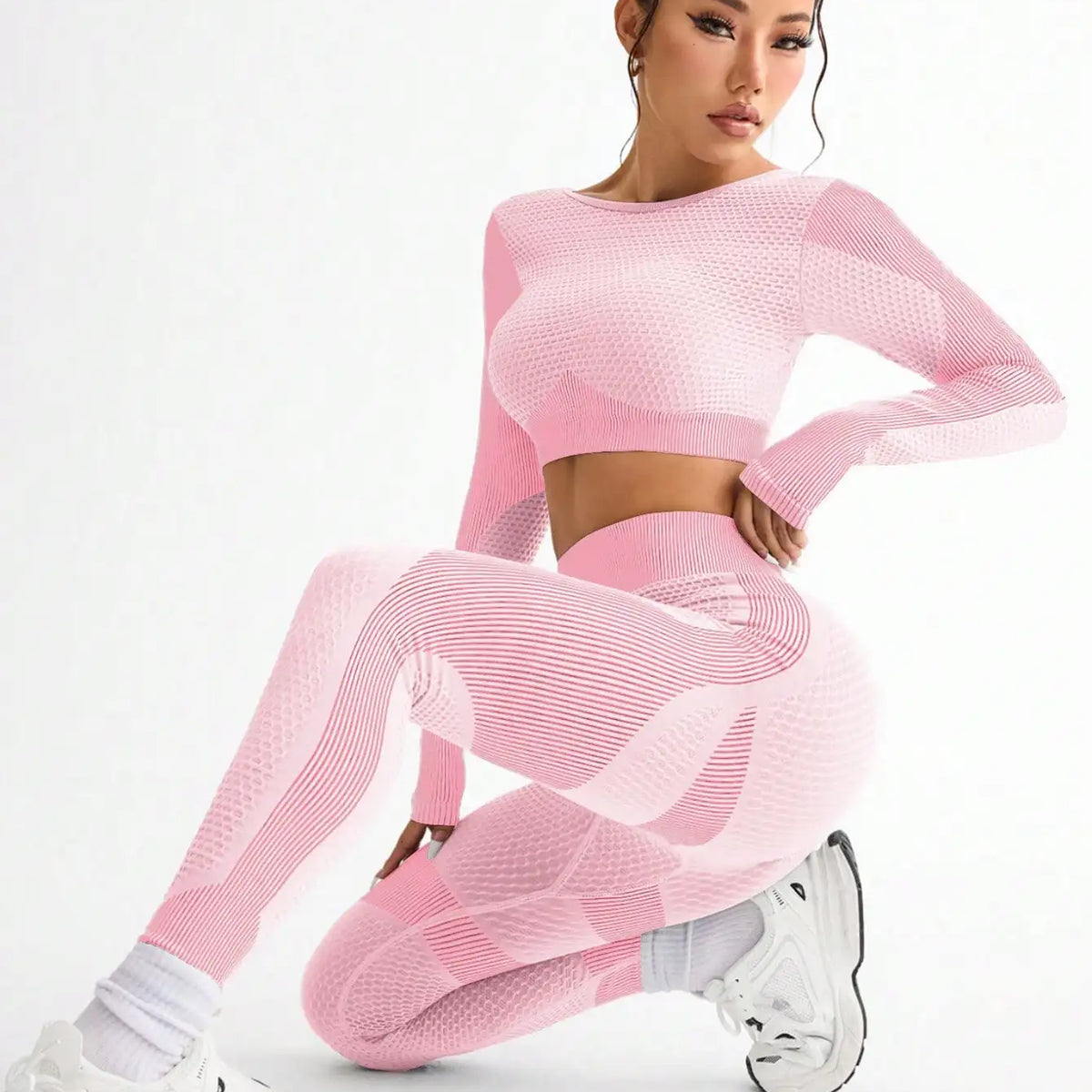 Women's 2-Piece Seamless Yoga Suit: Breathable Fitness Set