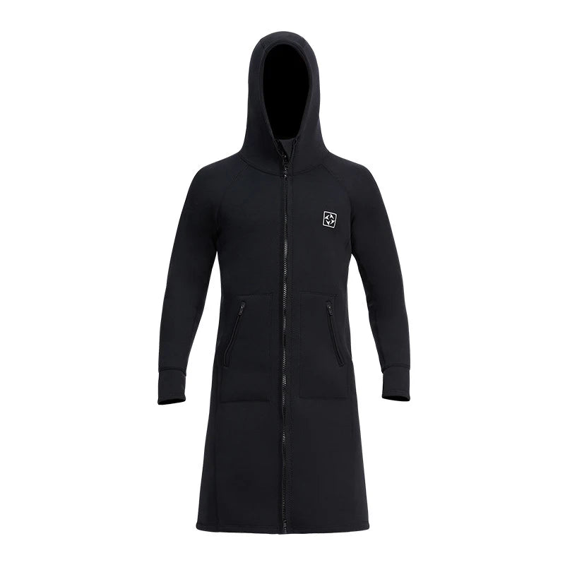3mm Men's and Women's All-in-one Diving Long Trench Coat Waterproof Cold Proof Sun Proof Hooded Diving Jacket Neoprene Surf - 24 Hour Sport