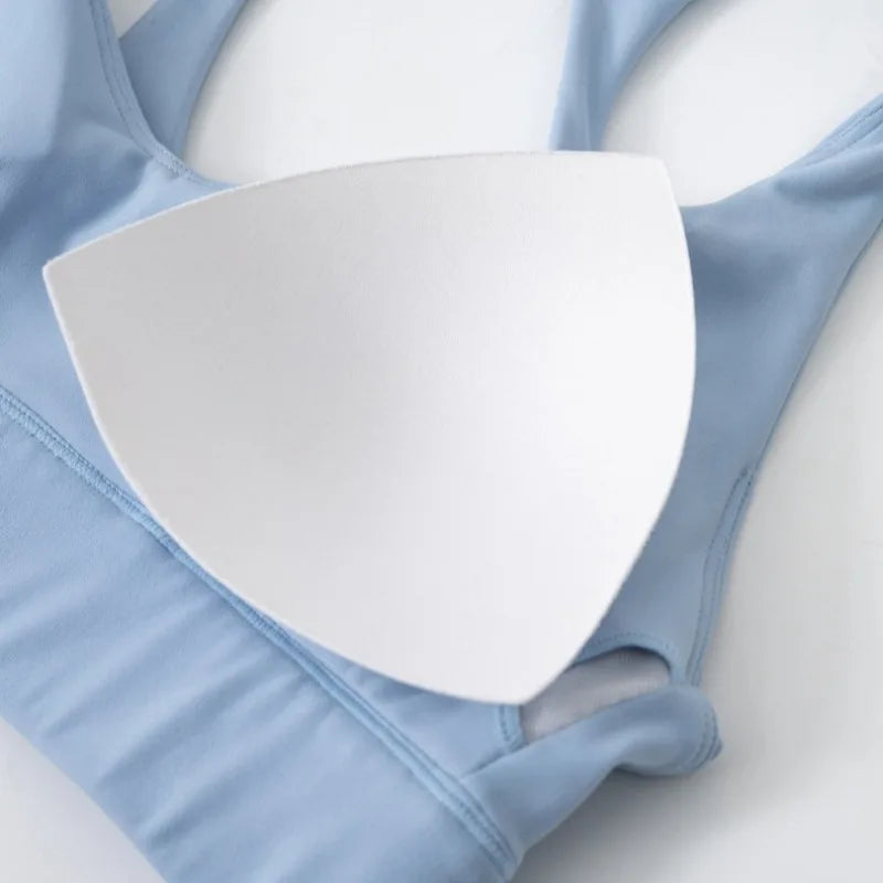 High-Support Push-Up Halter Yoga Bra Top - 24 Hour Sport