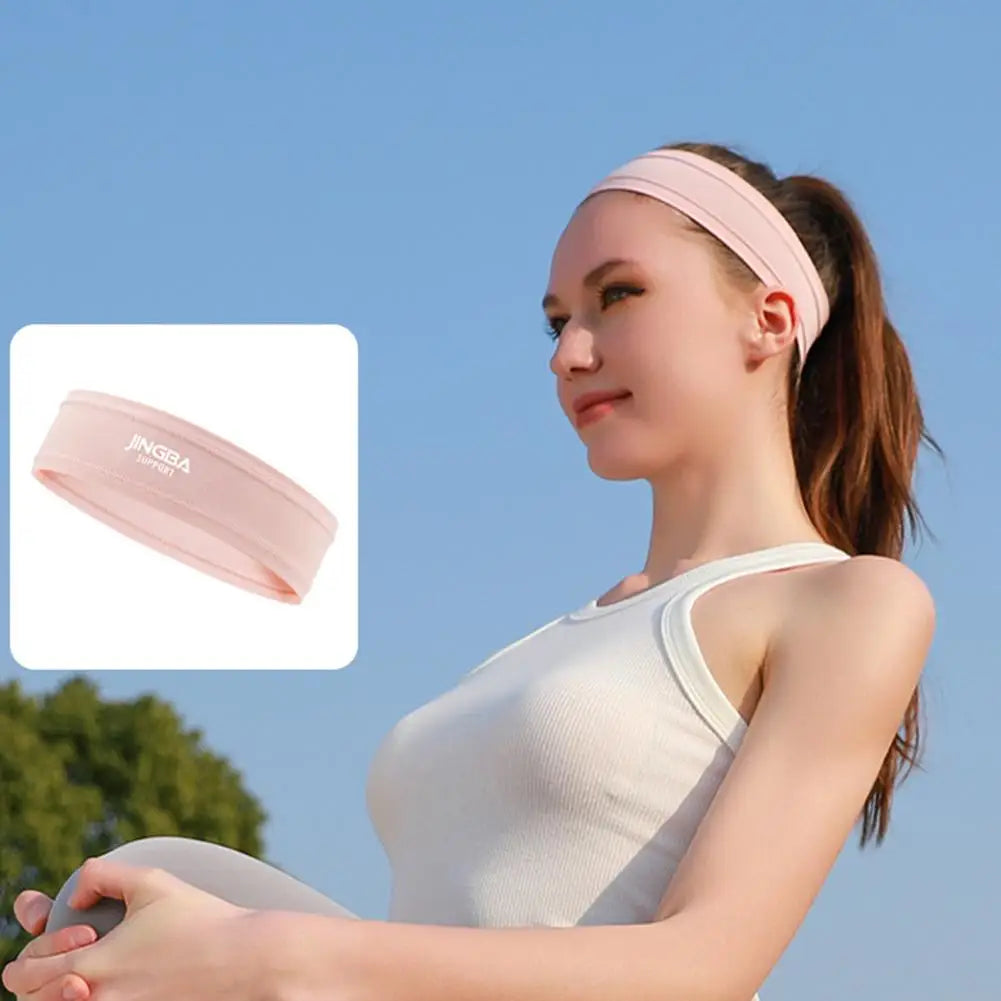Comfortable & Breathable Elastic Ice Silk Sweatband Sports Headband Anti-slip Quick-drying Hairband Hair Tie For Sports Running 24 Hour Sport