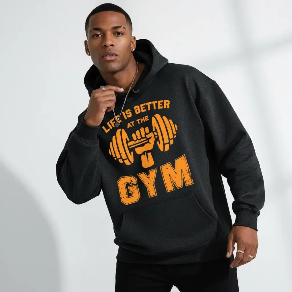 Men's Life Is Better at the Gym Graphic Hoodie