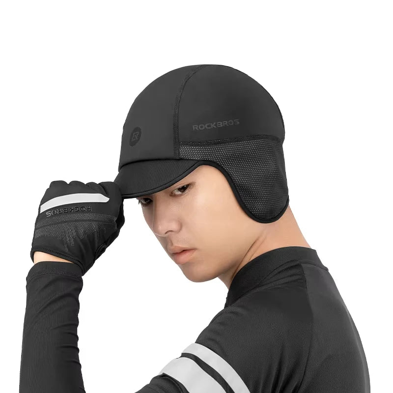 Windproof Winter Cycling Cap Thermal Running with Ear Covers