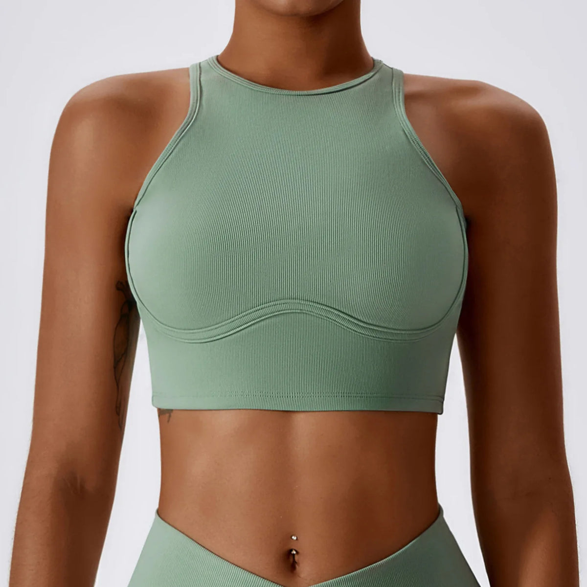 Women's Gathered Push-Up Fitness Top