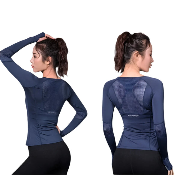 Women's Seamless Yoga Top for Fitness & Running
