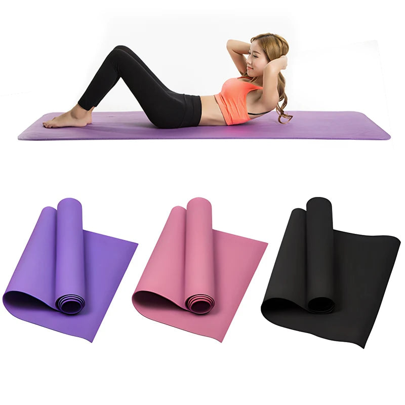 Home Gym Essential Anti-Slip Yoga & Pilates Mat with Cushioning