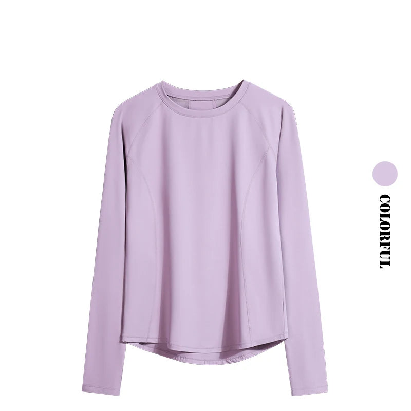 DRUR Fitness T-shirts Women Running Shirts Long Sleeve Quick Dry Breathable Sports Top Jogger Workout Pullover Top Sportswear 24 Hour Sport