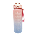 900ML Plastic Water Bottle for Adults, with Time Marker