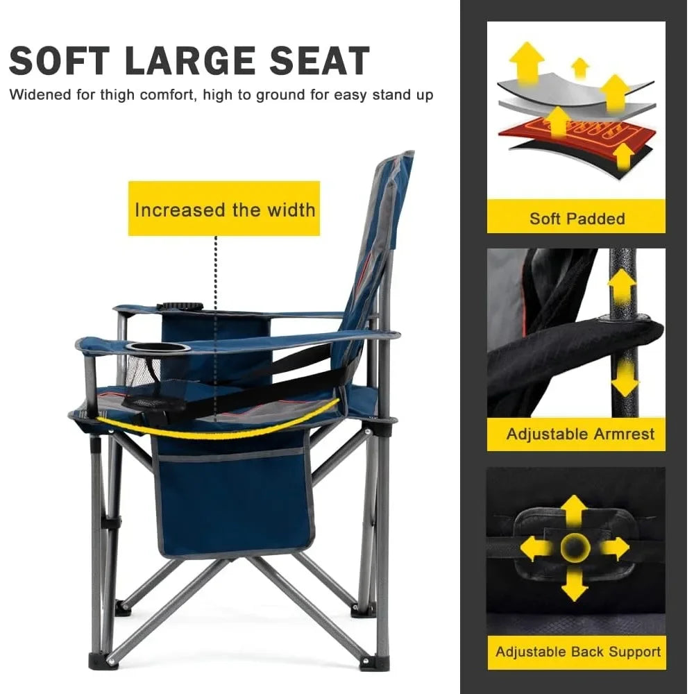 Luxurious Camping Chair with Lumbar Support