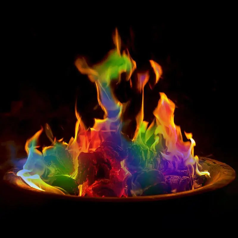 Colorful Flame Powder for Camping, Bonfires, and Festivals