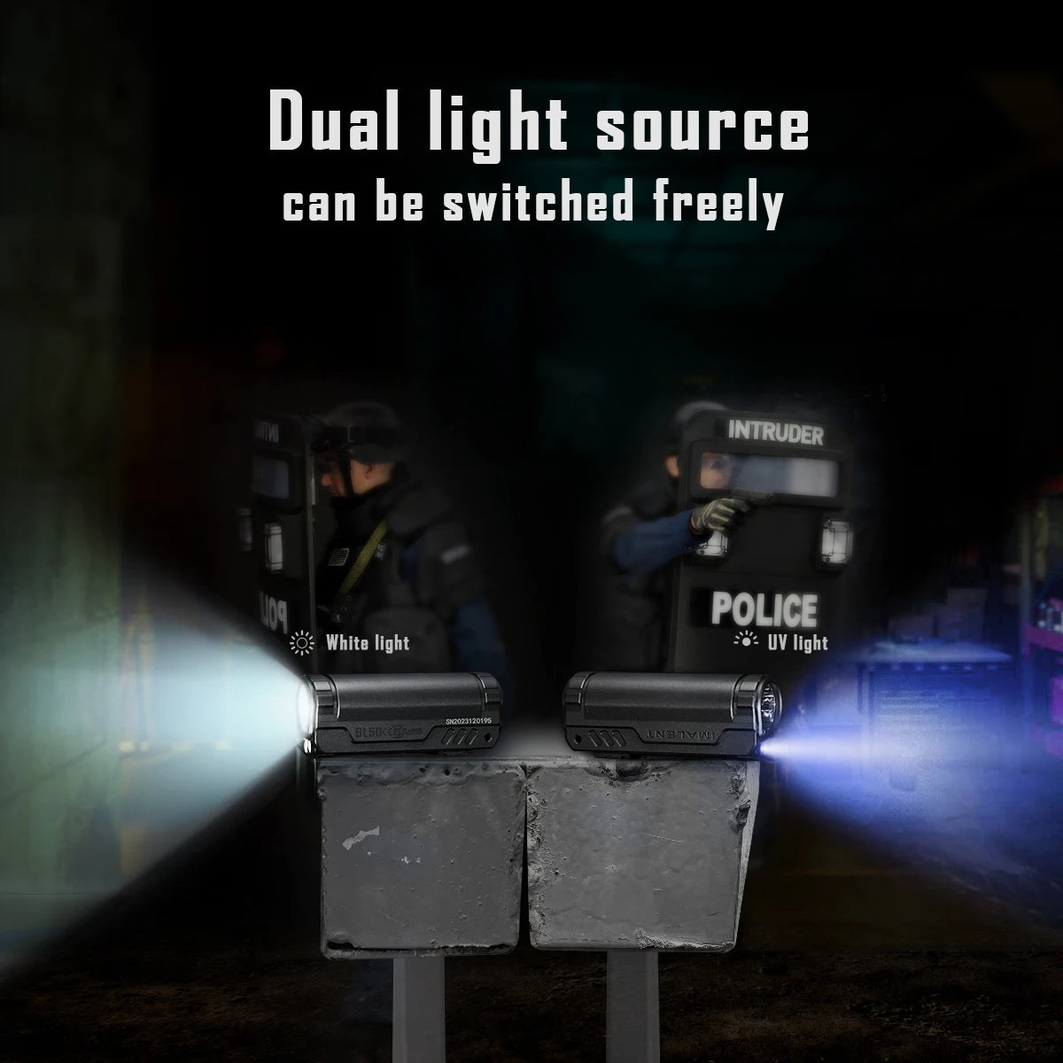 Rechargeable Lantern-Style Flashlight with UV Feature