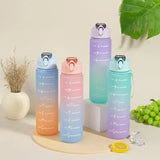 900ML Plastic Water Bottle for Adults, with Time Marker