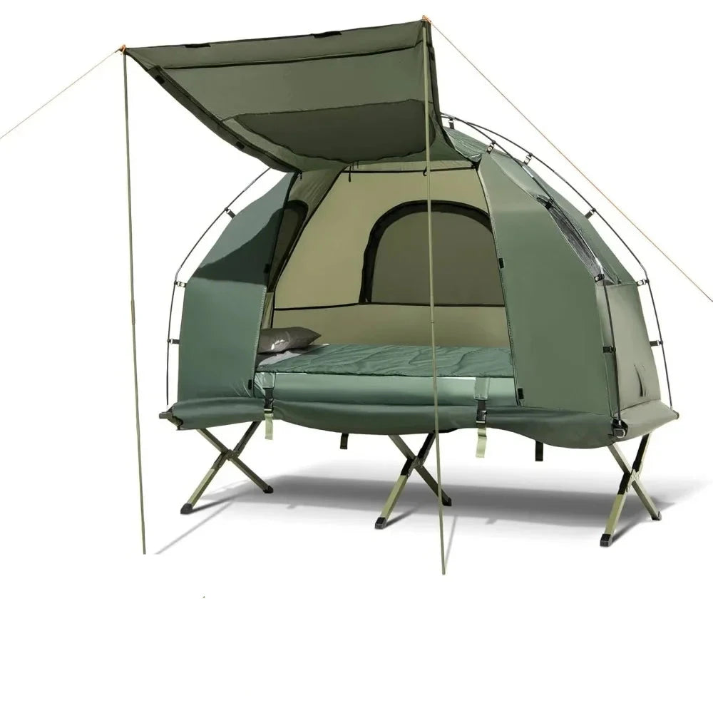 Sleep Elevated and Protected: All-in-One Tent Cot
