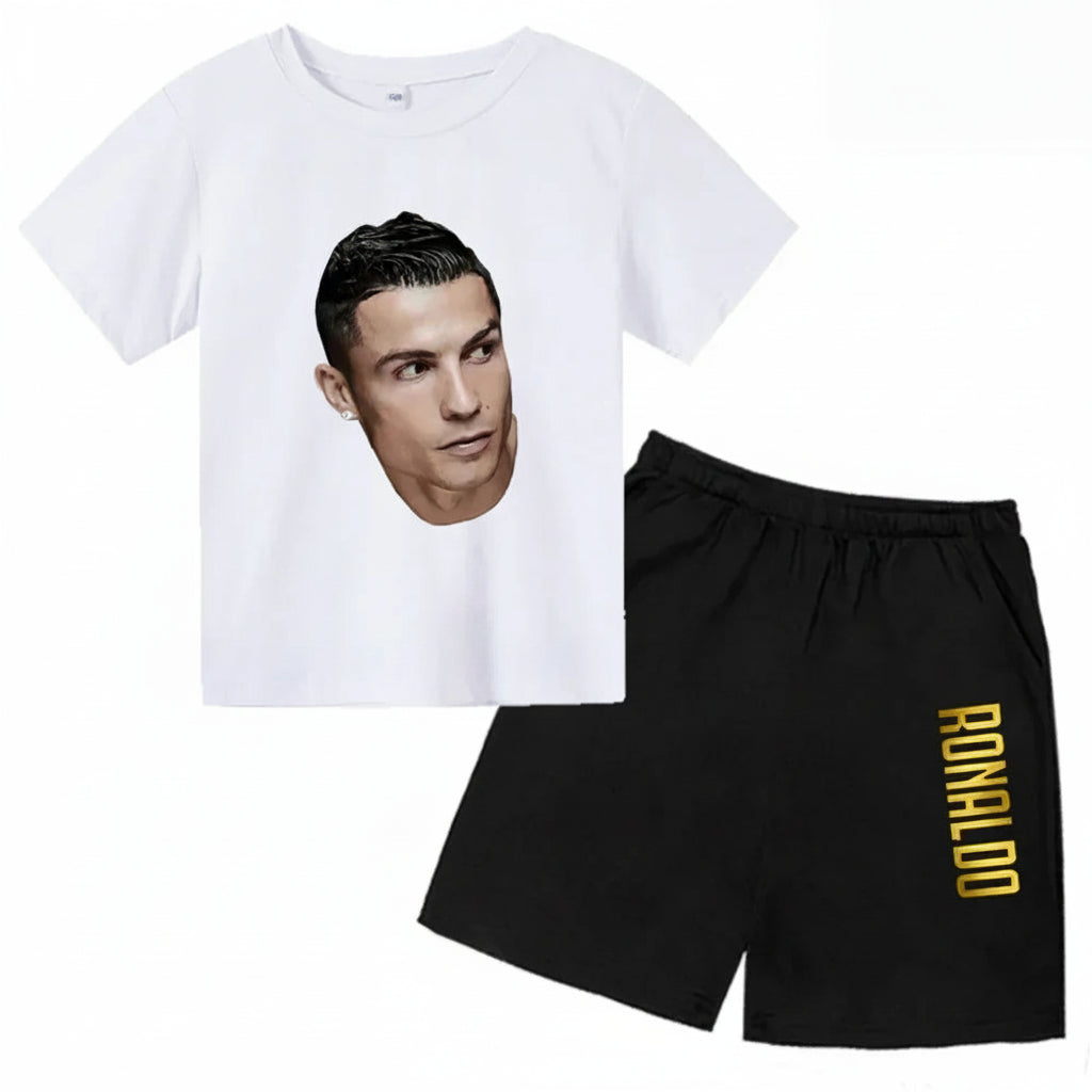 Ronaldo Kids Summer Sports Set Fashion Jersey for Boys & Girls