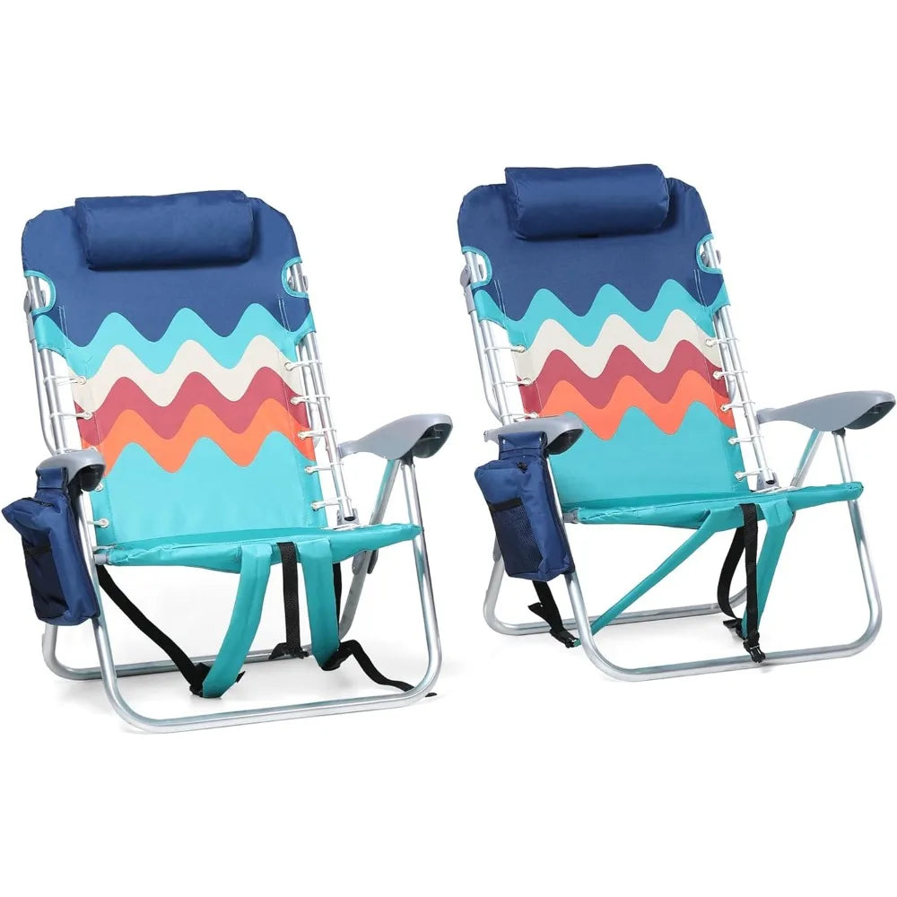 Portable Beach Chairs with Cooler: Perfect for picnics and sunbathing.