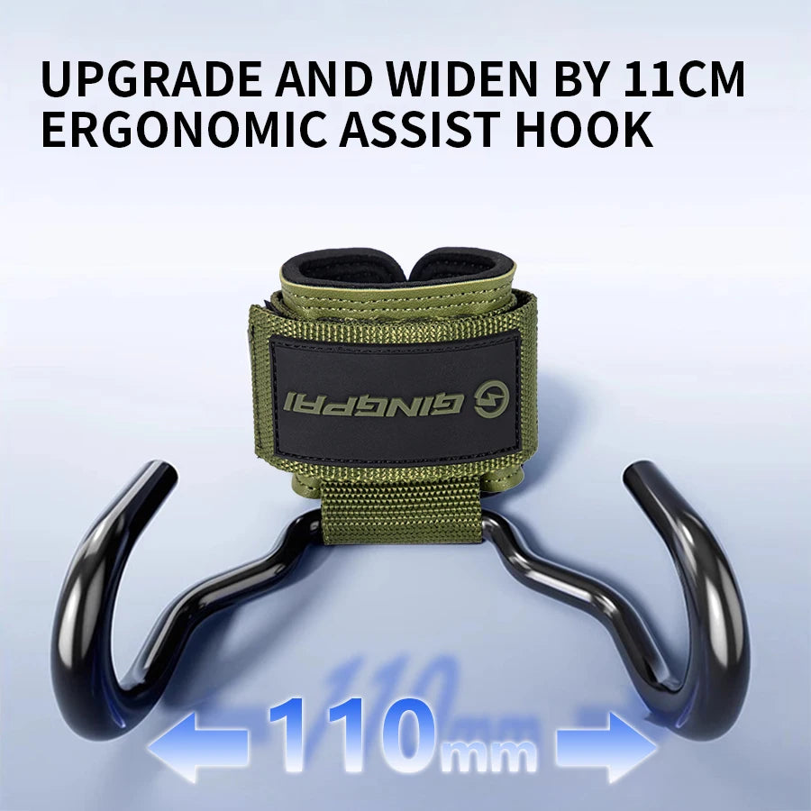 Weight Lifting Hooks with Wrist Wraps Gym Grip Straps