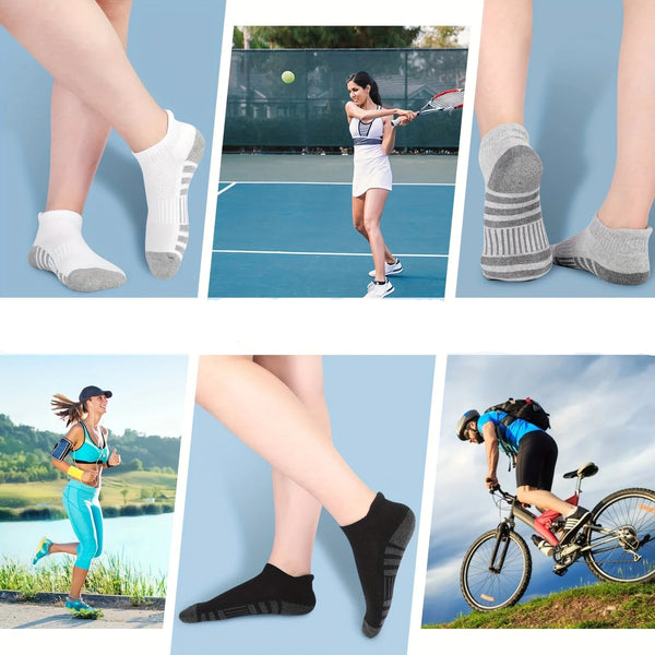 Men's Low-Cut Sports Socks Breathable Mesh & Ankle Support