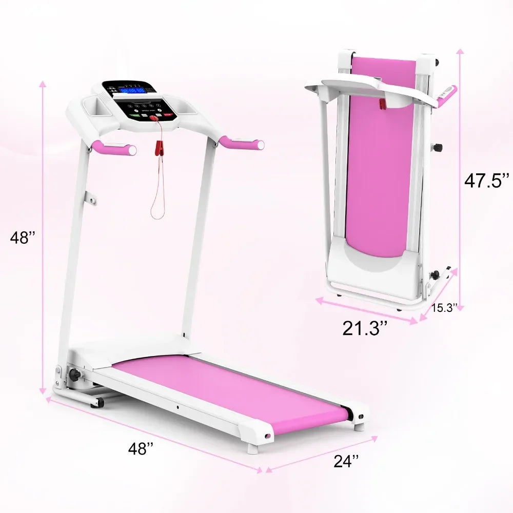 Foldable Home Treadmill with 15 Programs & Incline