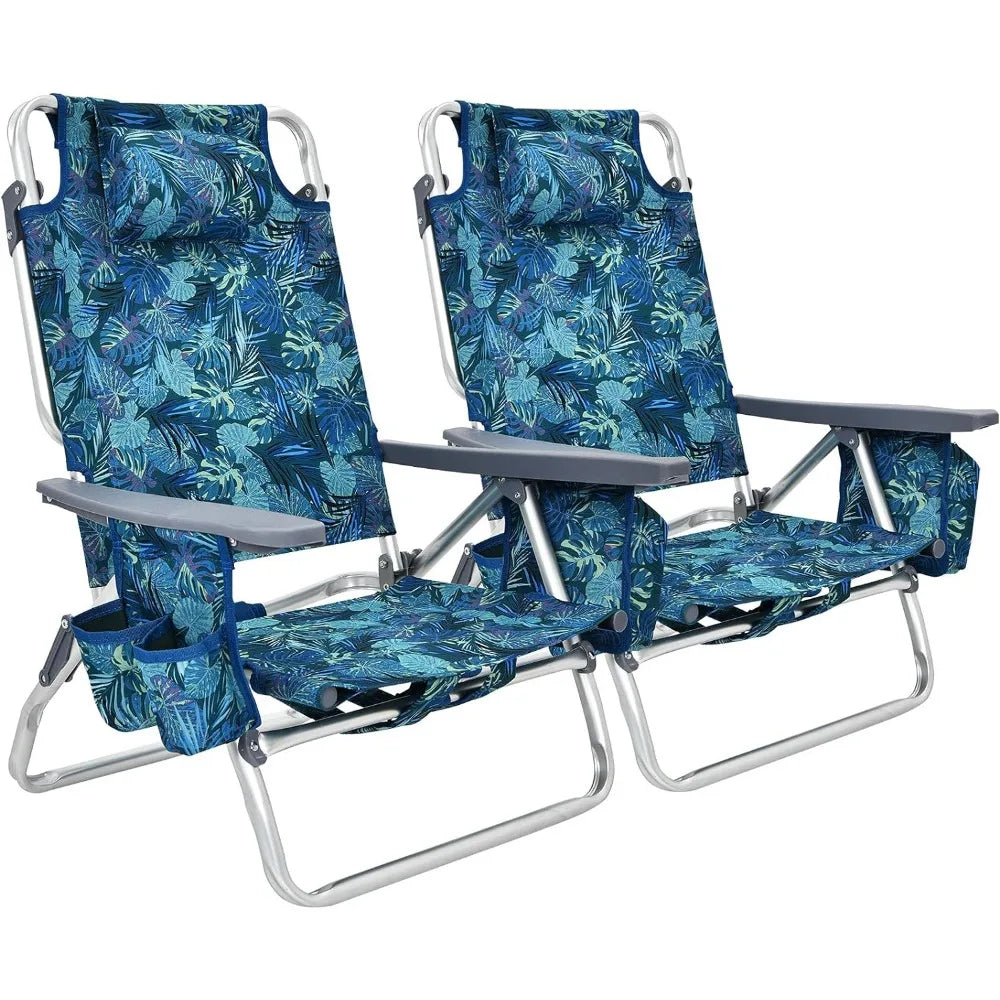 Dual-Purpose Beach and Camping Chairs by GYMAX