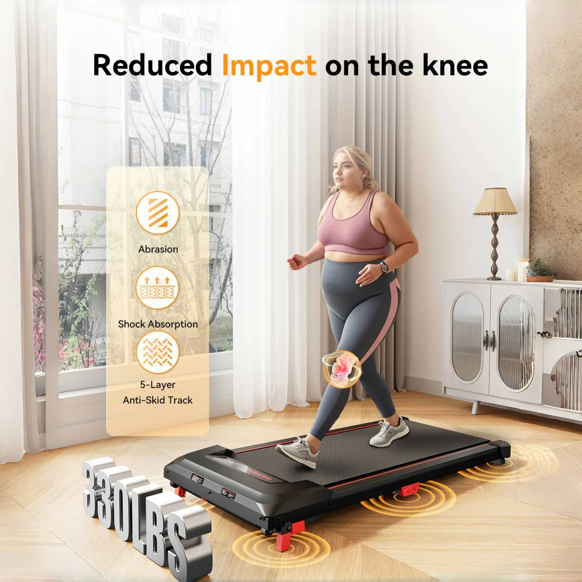 Bestgod Folding Treadmill 2.5HP Walking Pad with Remote Control