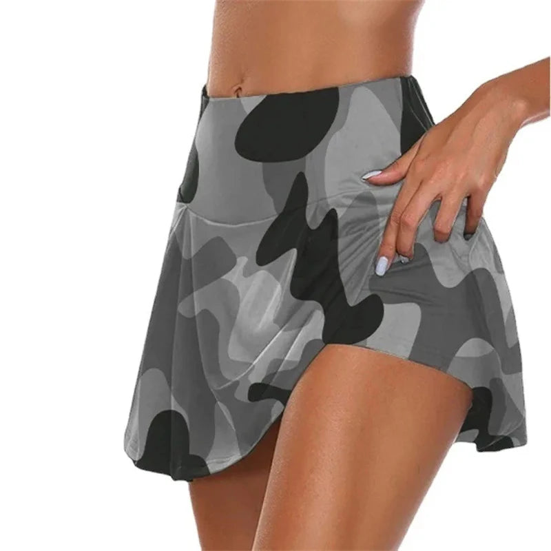 Women's Solid Activewear Skirt for Tennis, Running & Yoga