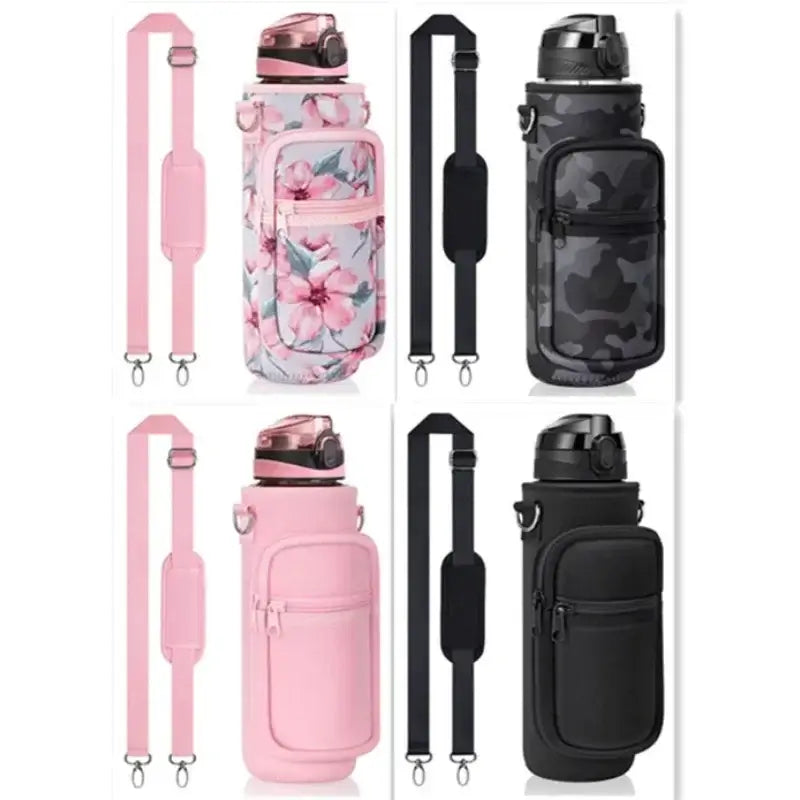 Large Water Bottle Sleeve with Phone Pouch & Carrying StrapWater Bottles24 Hour Sport