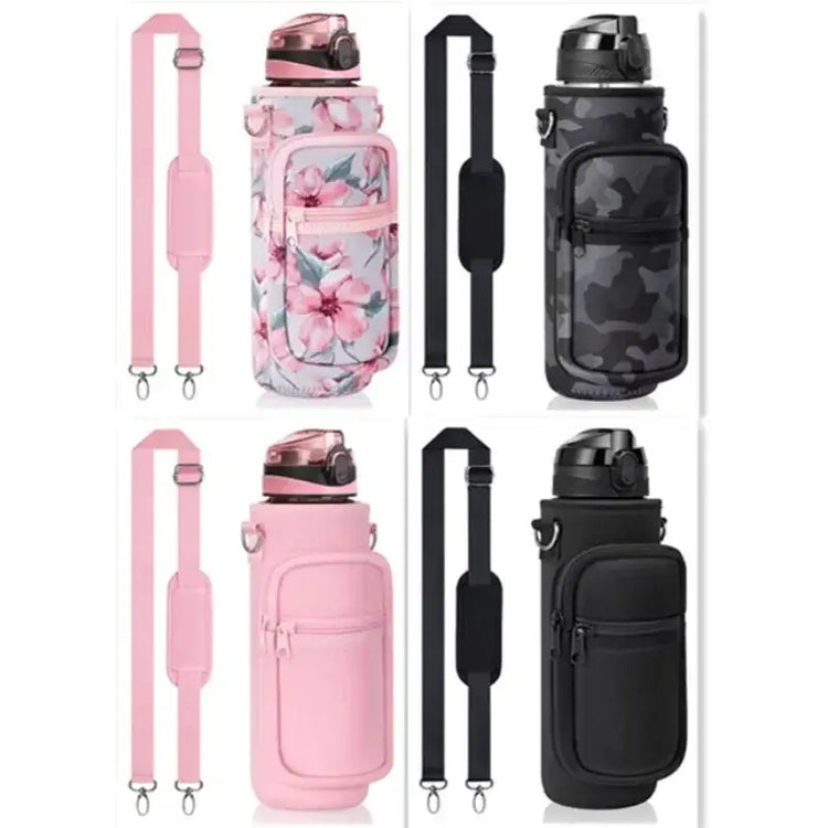 Large Water Bottle Sleeve with Phone Pouch & Carrying StrapWater Bottles24 Hour Sport