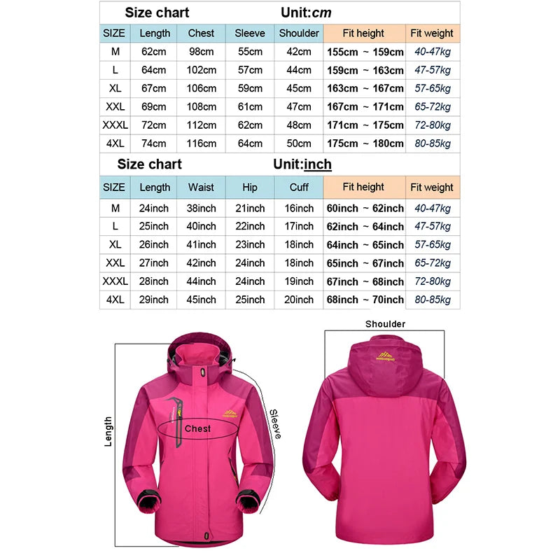 Women's Camping & Hiking Jacket - Waterproof