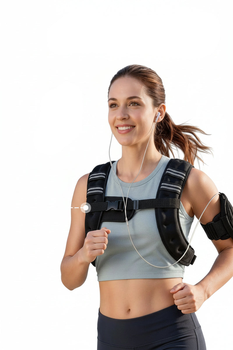 Reflective Body Weight Vest for Running & Strength Training