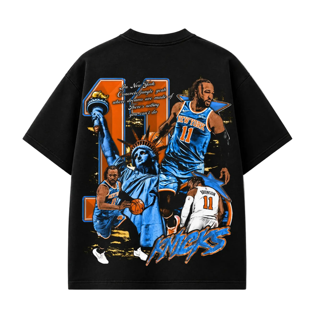 Vintage Jalen Brunson Knicks Nation Basketball Tee