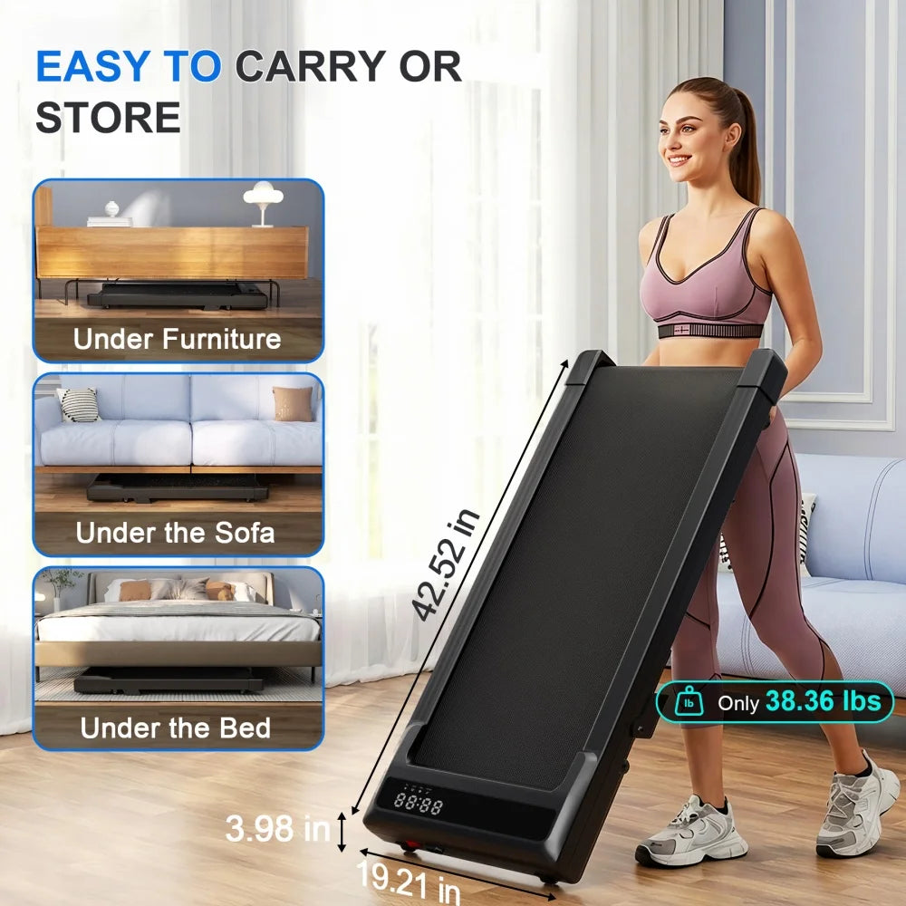 300lb Capacity Foldable Walking Pad: 6% Incline & 2.5HP Motor