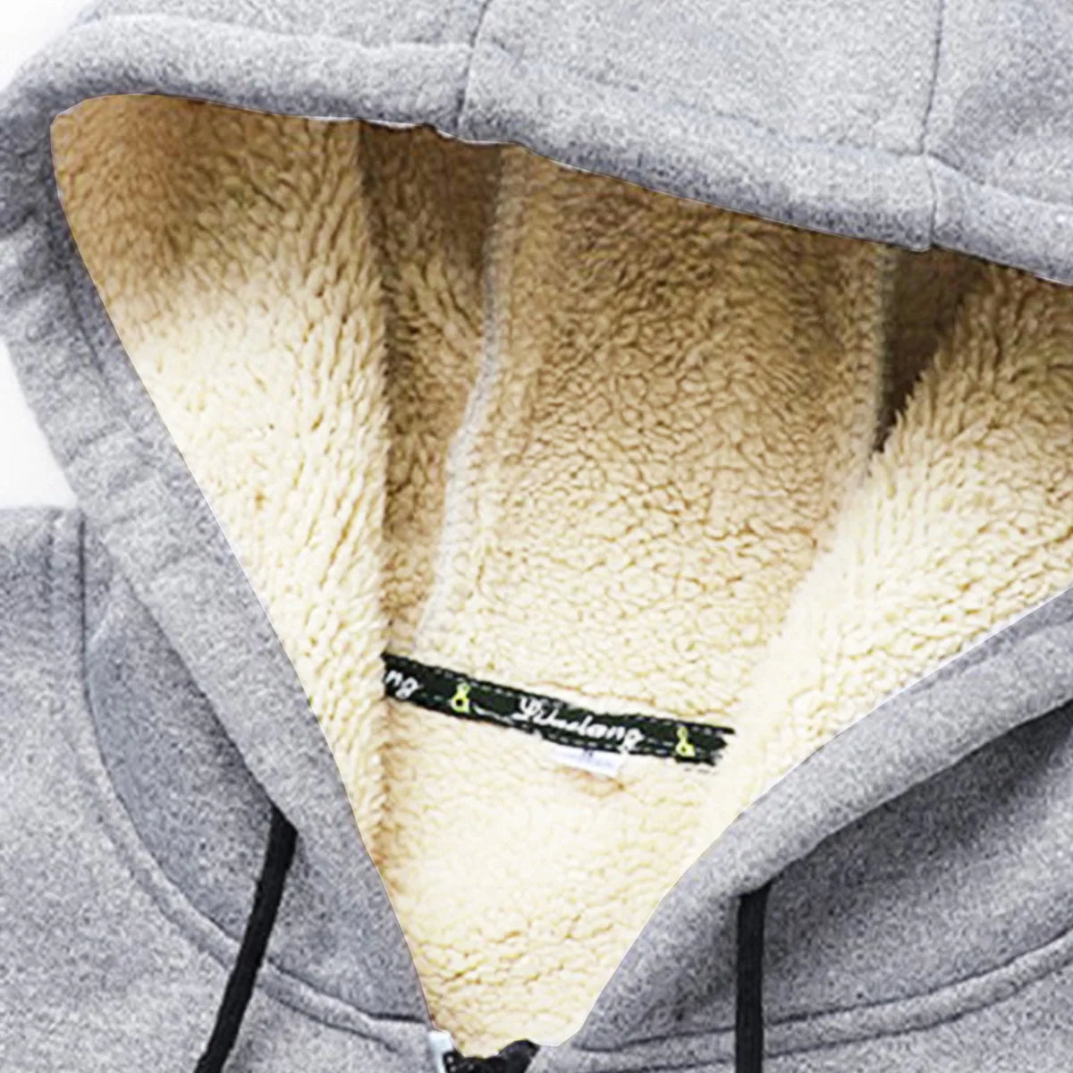 Men's Warm Fleece-Lined Hoodie Winter Casual Jacket
