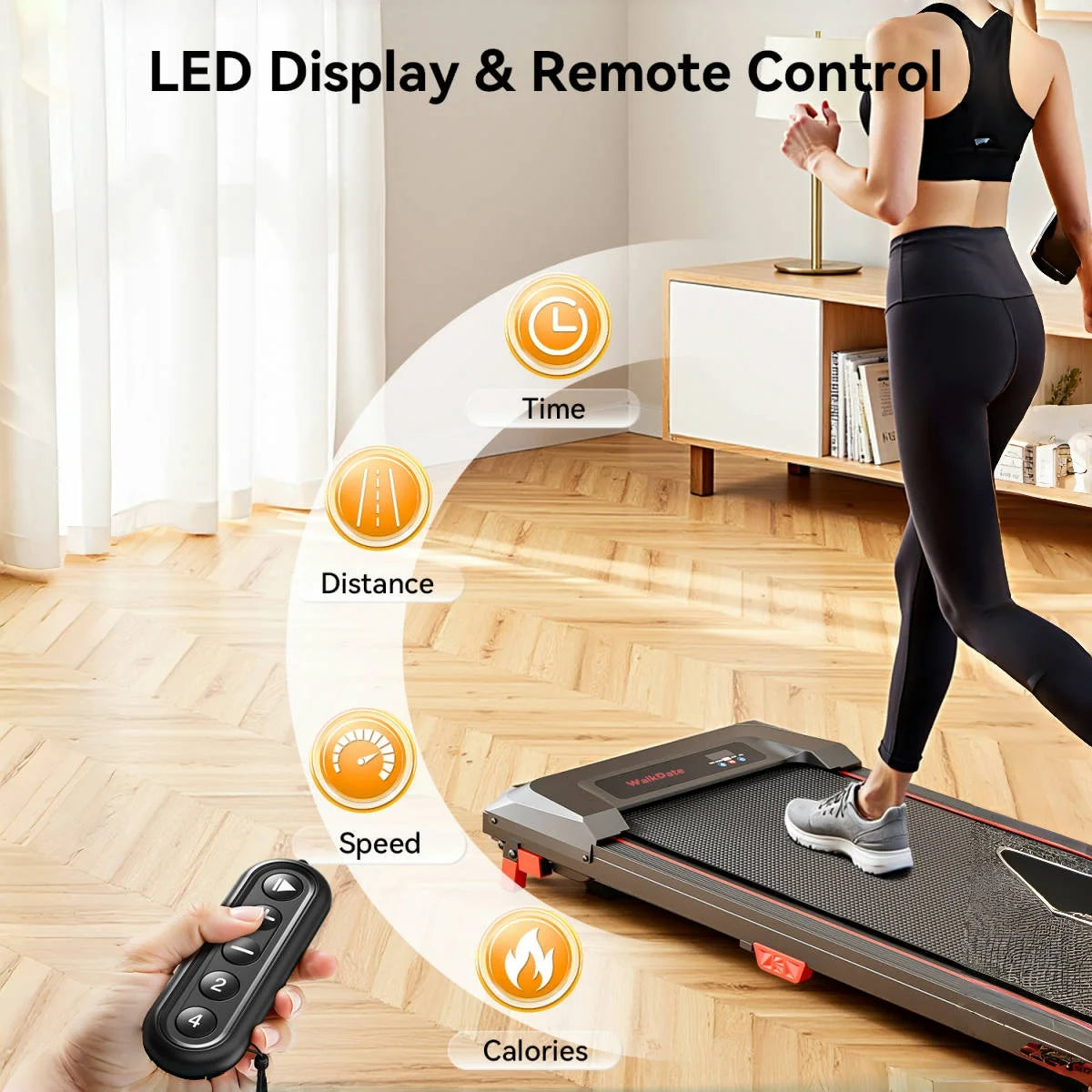 Bestgod Folding Treadmill 2.5HP Walking Pad with Remote Control