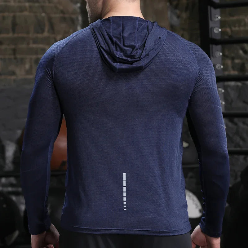 Men's Quick Dry Outdoor Sports Hoodies Activewear Running Tops 24 Hour Sport