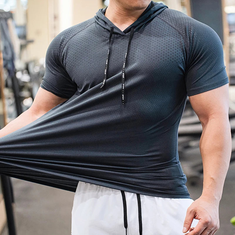 Men's Quick-Dry Hooded Training Tee