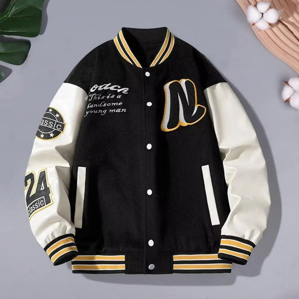 Warm and Stylish: Men's Baseball Jacket