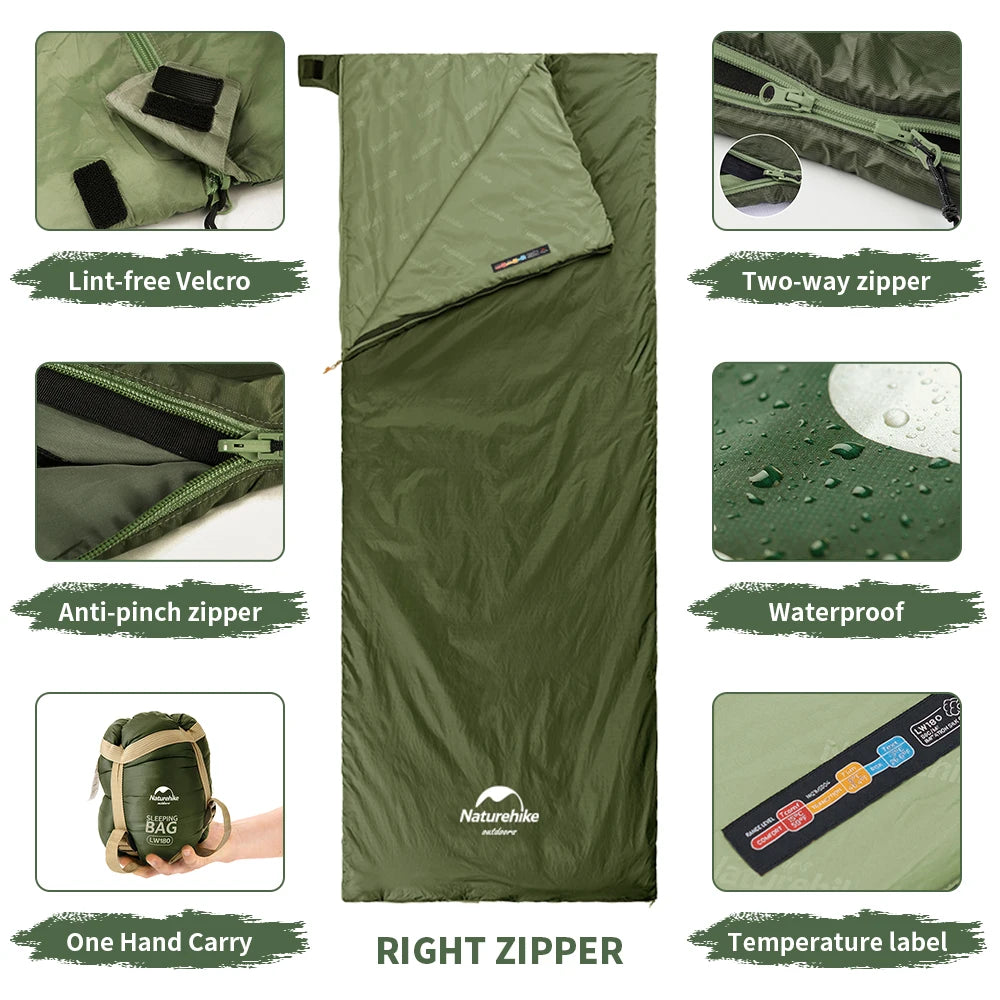 Sleeping Bag Ultralight Cotton Outdoor Hiking Camping