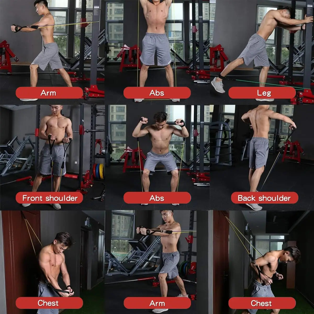 Resistance Bands Set for Home Gym, Therapy & Strength