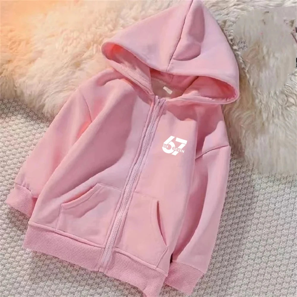 Children's Casual Zip-Up Hooded Sweater