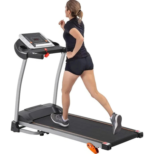 Space-Saving Treadmill with Pulse Monitoring
